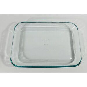 Pyrex Glass Baking Casserole Dish 3qt / 2.8L Handles #233 Clear 13x9x2 Lasagna